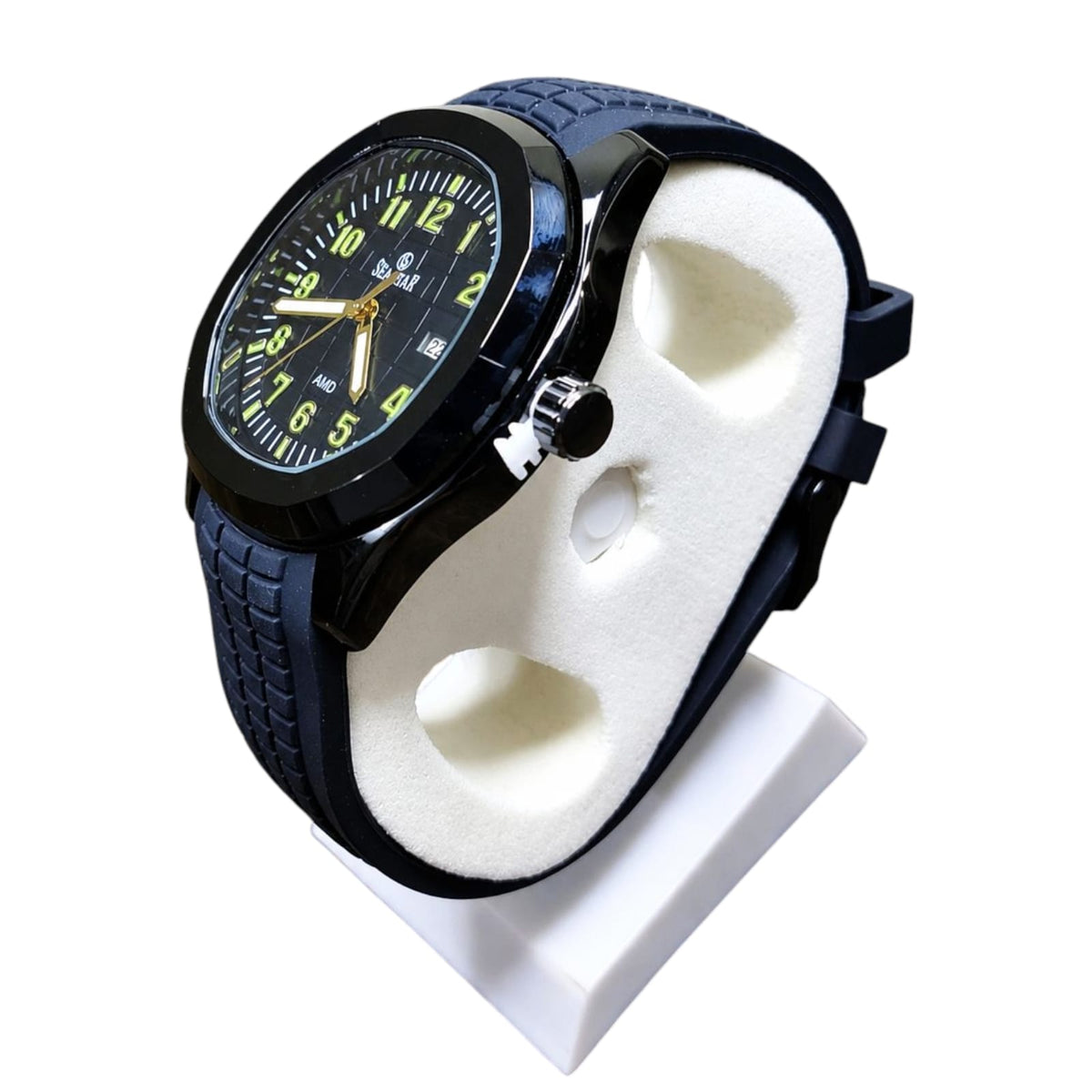 SEASTAR AMD Aquanaut - Black Gold Luminous Date Display Premium Silicone Watch
