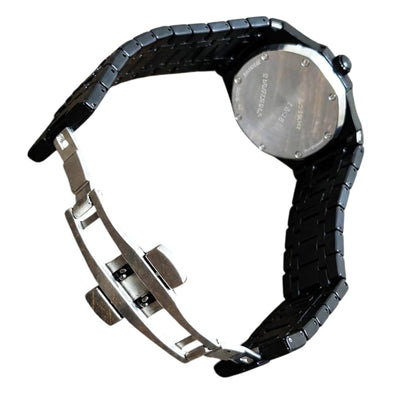 Portive Men’s Black Octagonal Stainless Steel Quartz Watch