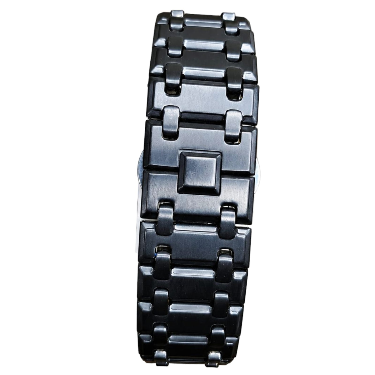 Portive Men’s Black Octagonal Stainless Steel Quartz Watch