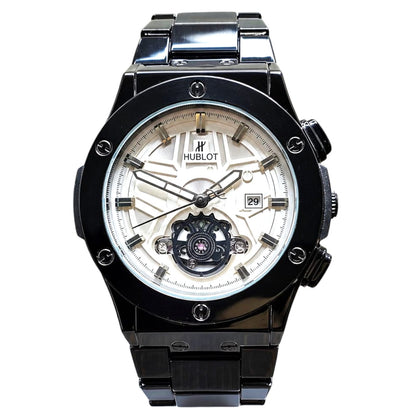 HUBLOT Big Bang Tourbillon Watch For Men - Black & White Skeleton Dial
