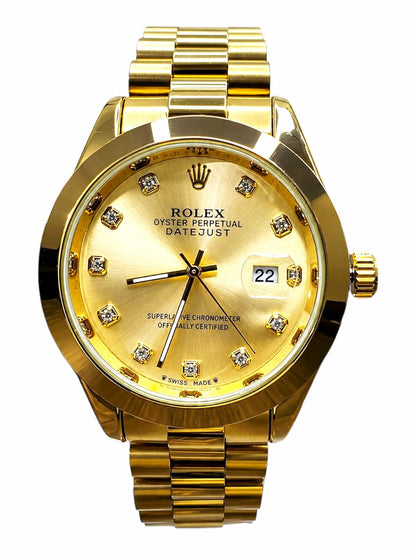 Rolex Datejust All Gold - Diamond Dial | Oyster Perpetual President Bracelet