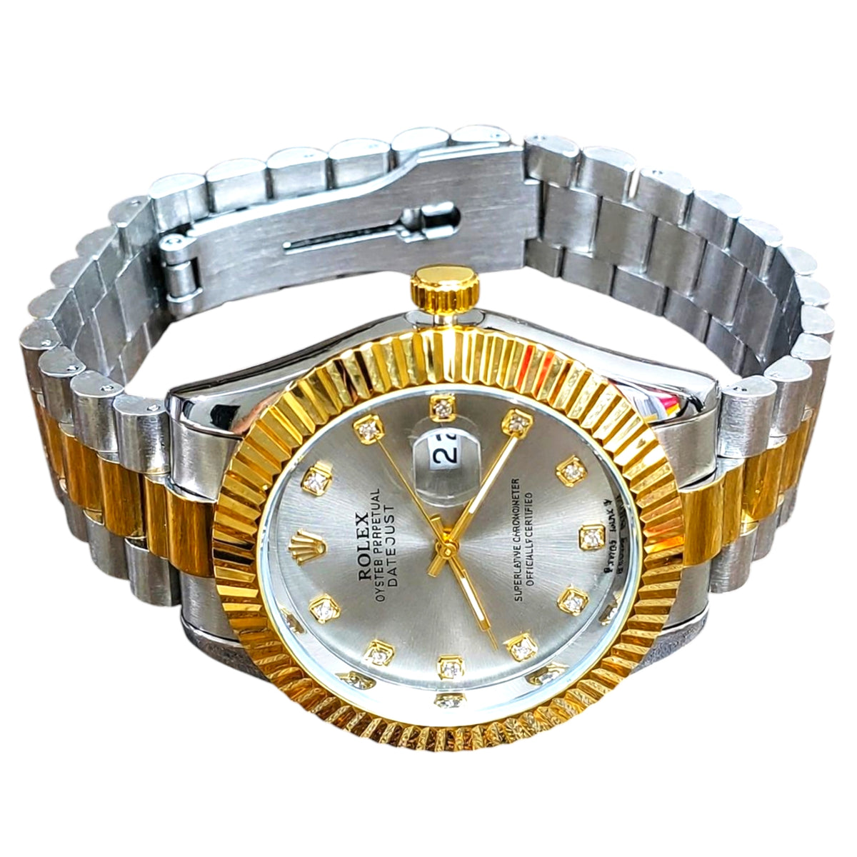 ROLEX DATEJUST FLUTED BEZEL - DIAMOND EDITION - TWO TONE